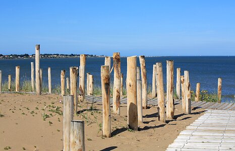 Driftwood sand blue photo