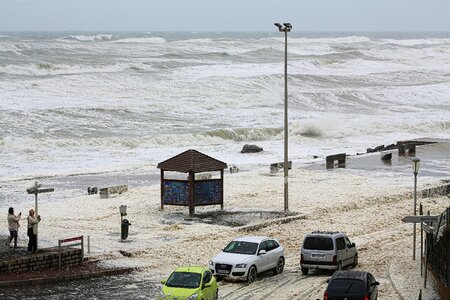 Beach scum wave photo