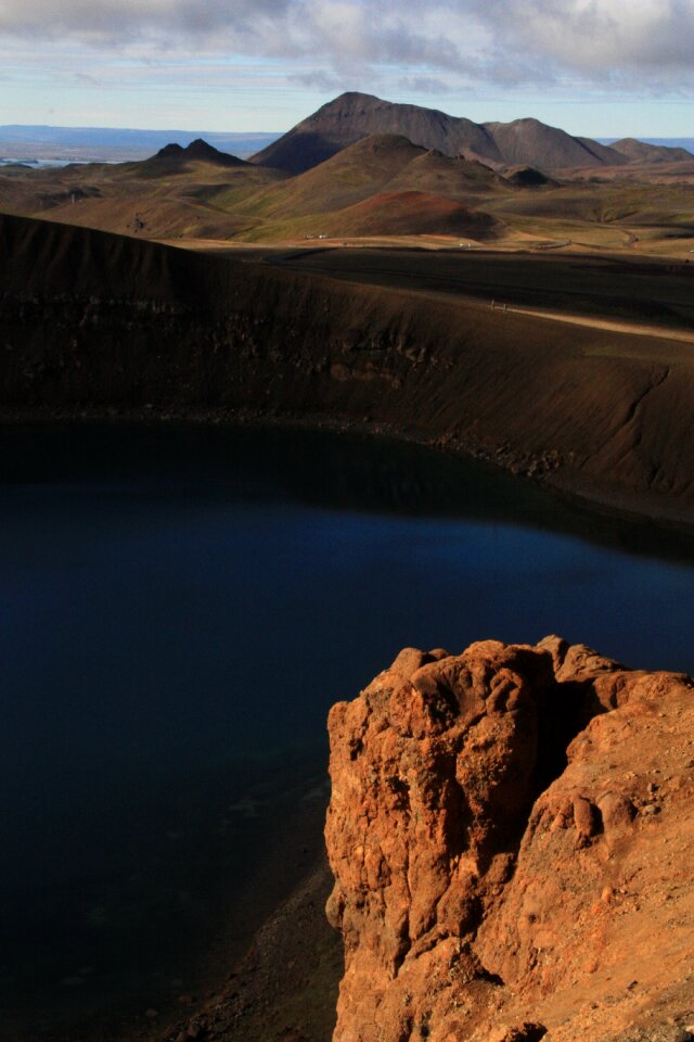 Crater lake iceland blue