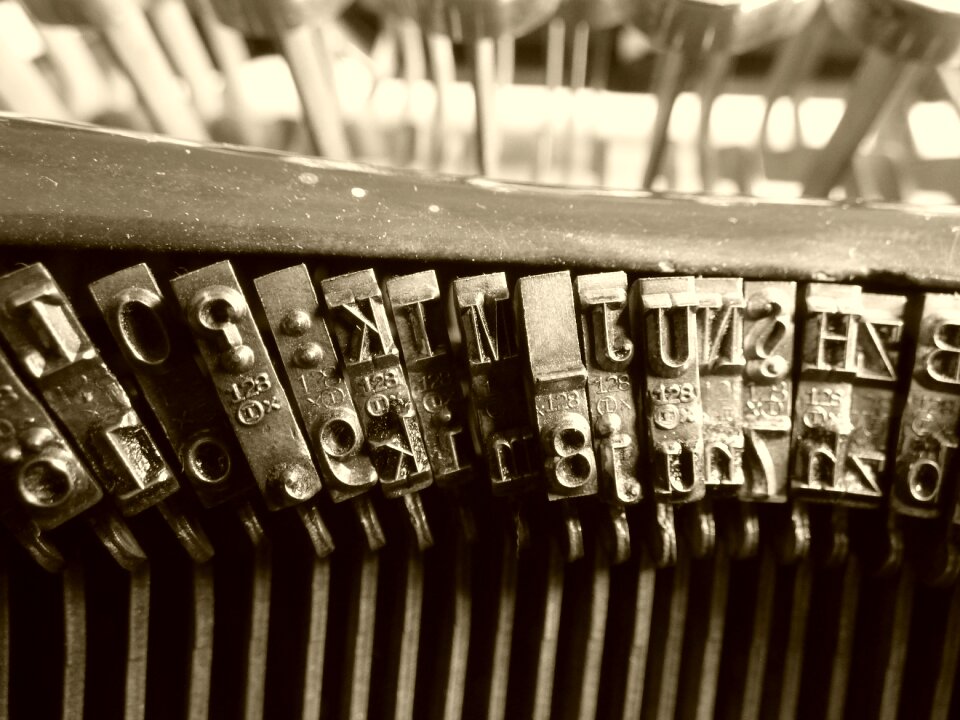 Letters old mechanical írókép