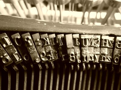 Letters old mechanical írókép