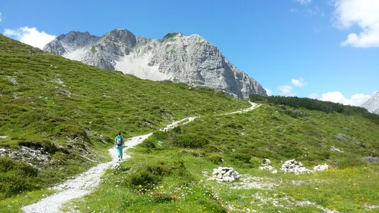 Landscape alpine trail