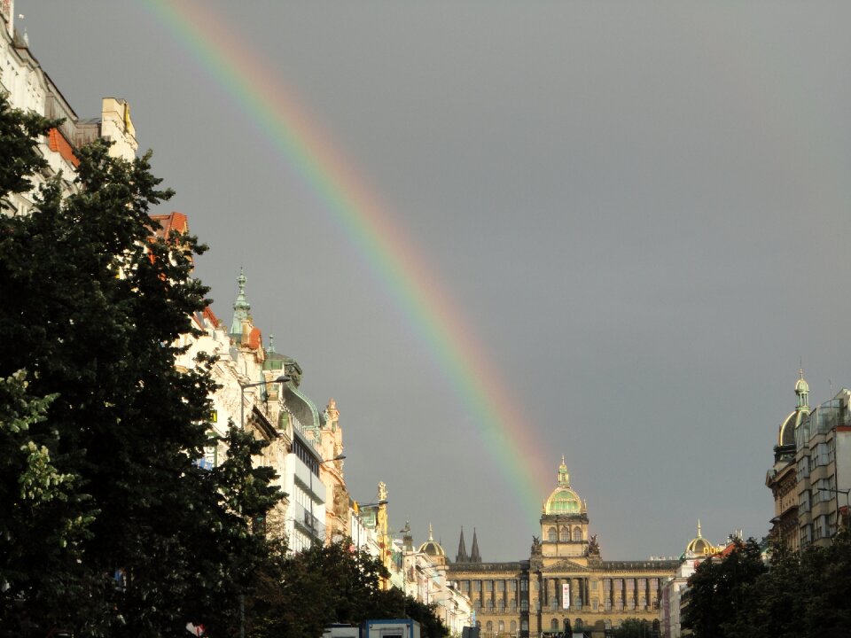 Rainbow prague landscape