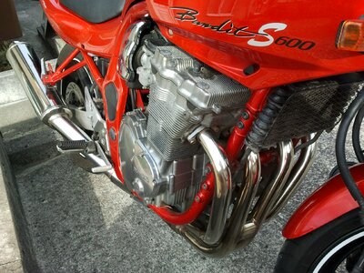 Motorbike chrome red photo