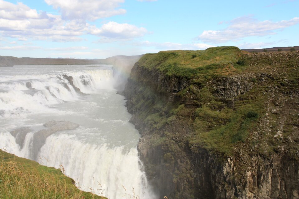 Water masses rainbow golden circle