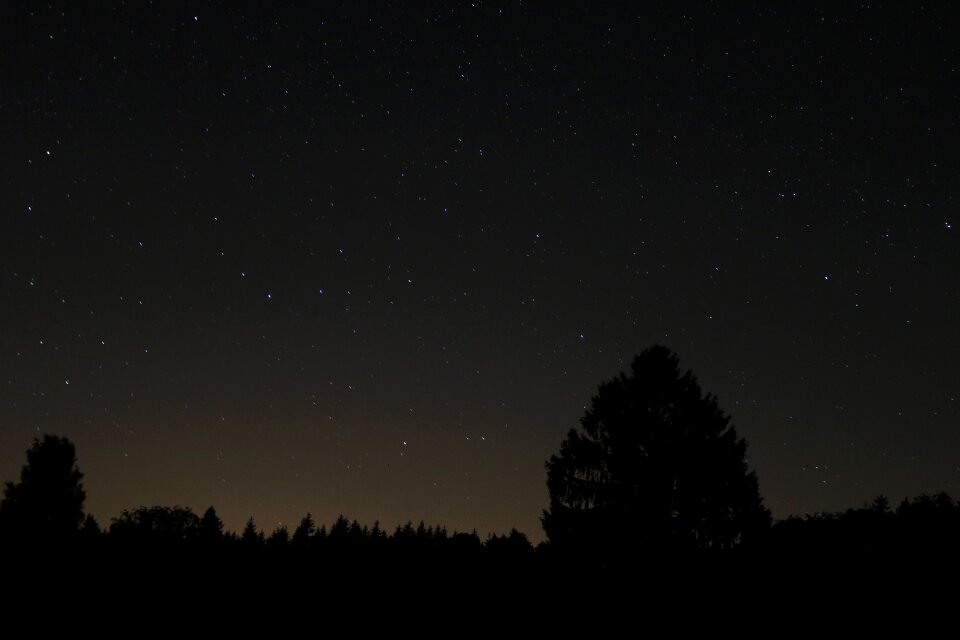 Starry sky long exposure night sky photo