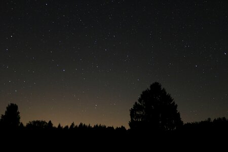 Starry sky long exposure night sky photo