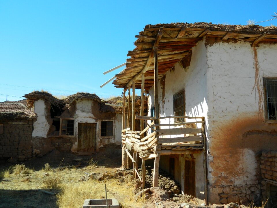 Village abandoned empty houses