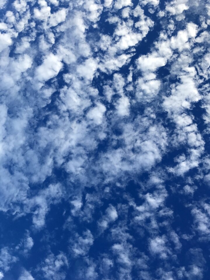 Blue sky cotton clouds permeability