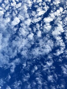Blue sky cotton clouds permeability photo