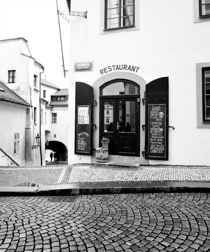 Black and white store czech republic