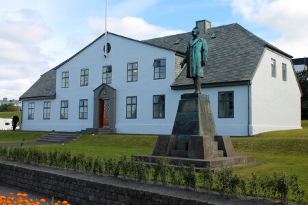 Blue church building