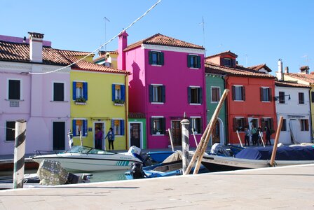 Colorful houses venice photo