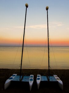 Sea horizon sunset