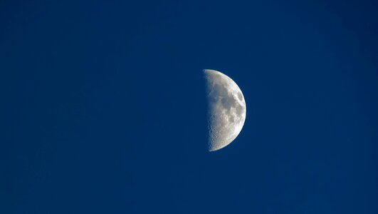 Space astronomy half moon