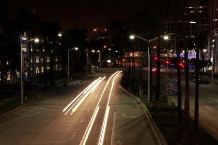 Lights driving city photo
