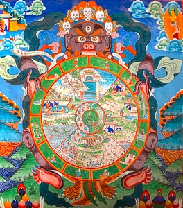 China temple wheel of life photo
