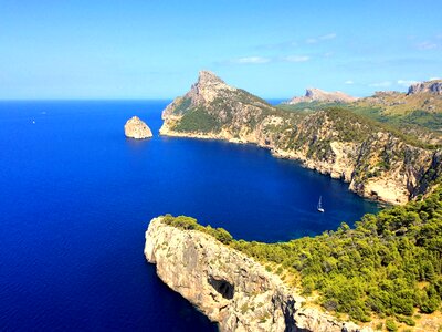 Rock mediterranean blue photo