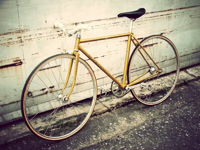 Bicycle yellow old