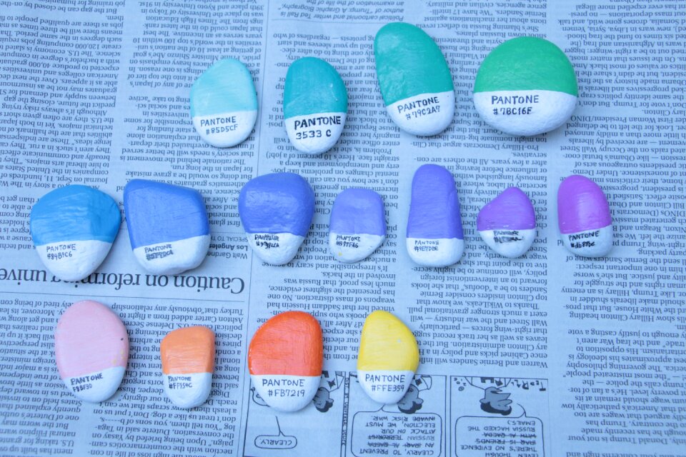 Stone art colorful art