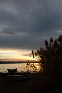 Sunset hirfanlı dam lake in the evening