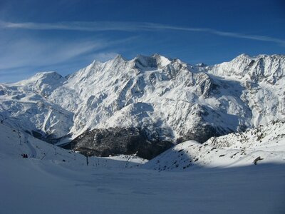 Mountains snow landscape