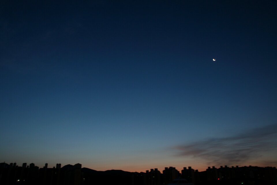 People sky in the evening