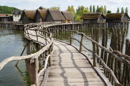 Nature village on the water sea bridge