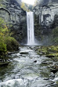 Small aperture flow gray waterfall photo
