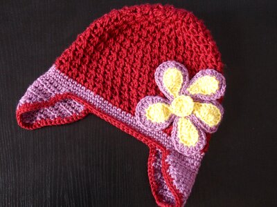 Handmade girl knitting photo