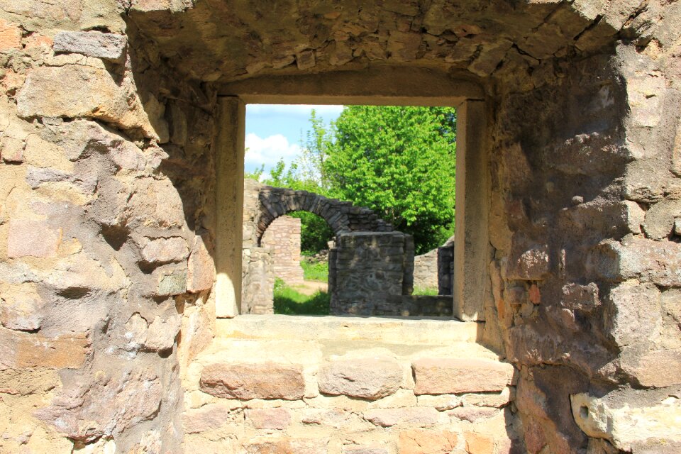 Monastery window ancient architecture photo