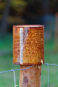 Box fence rusty photo