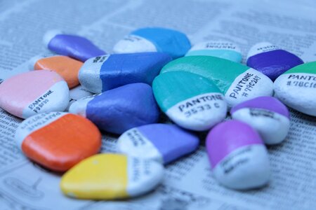 Stone art colorful art