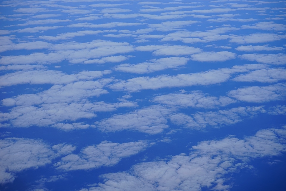 Above the clouds flying cloud cover