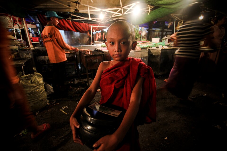 Young monk neophyte myanmar burma