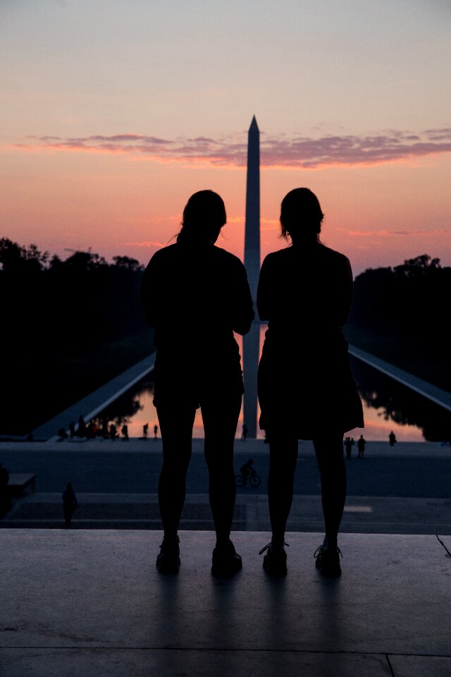 Reflecting pool washington capitol lincoln memorial