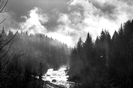 Nature black and white rock photo