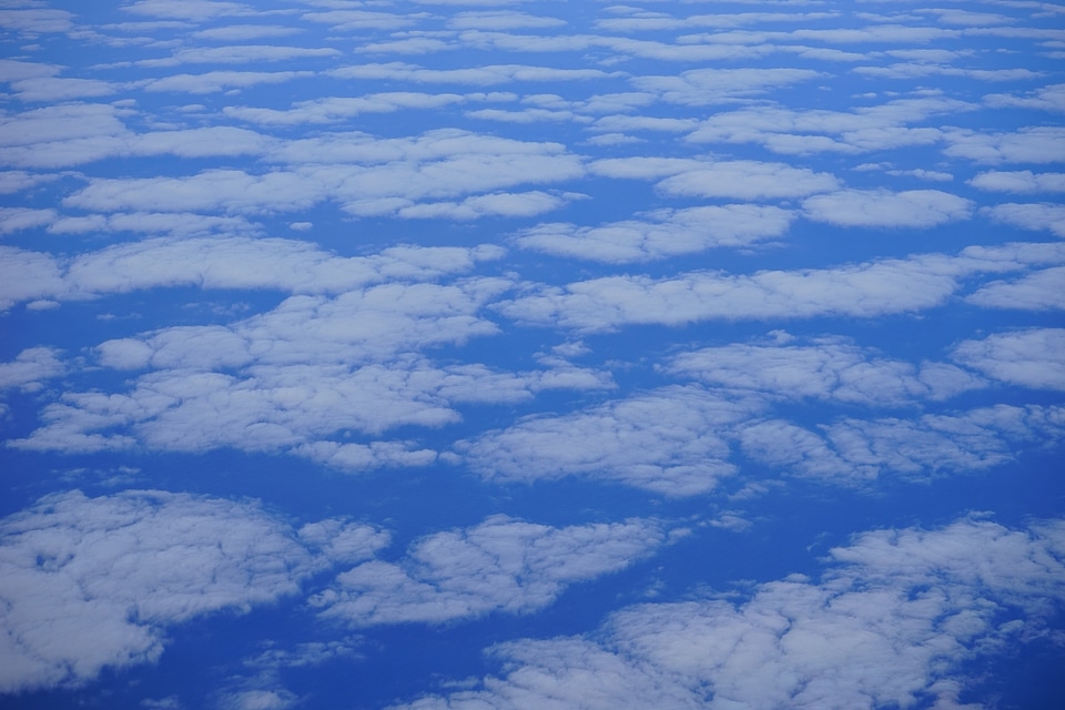 Above the clouds flying cloud cover