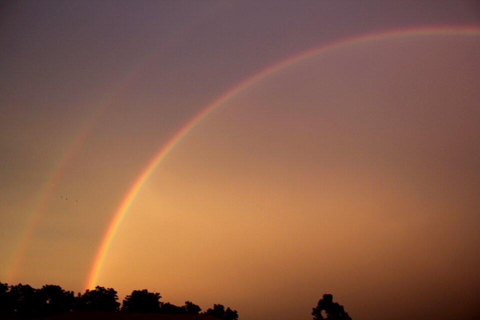 Nature storm brown rainbow