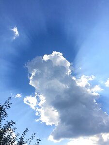 Clouds sunbeam blue