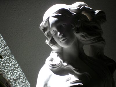 Woman face sculpture
