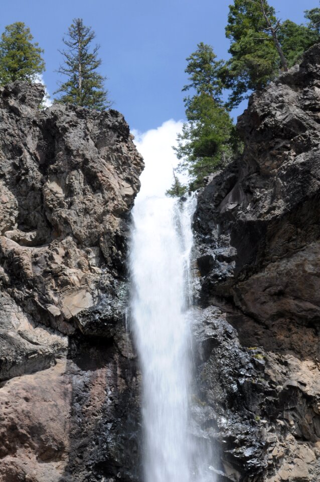 Scenery gray waterfall