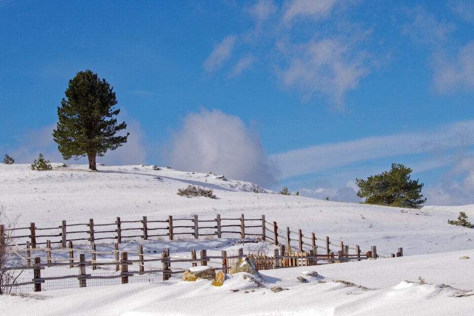 Winter landscape abruzzo italy