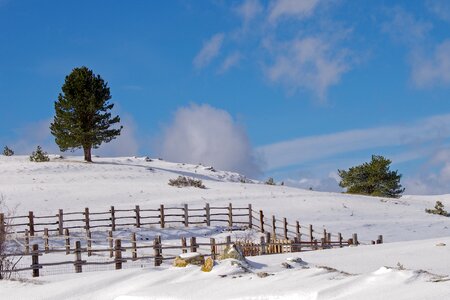 Winter landscape abruzzo italy photo