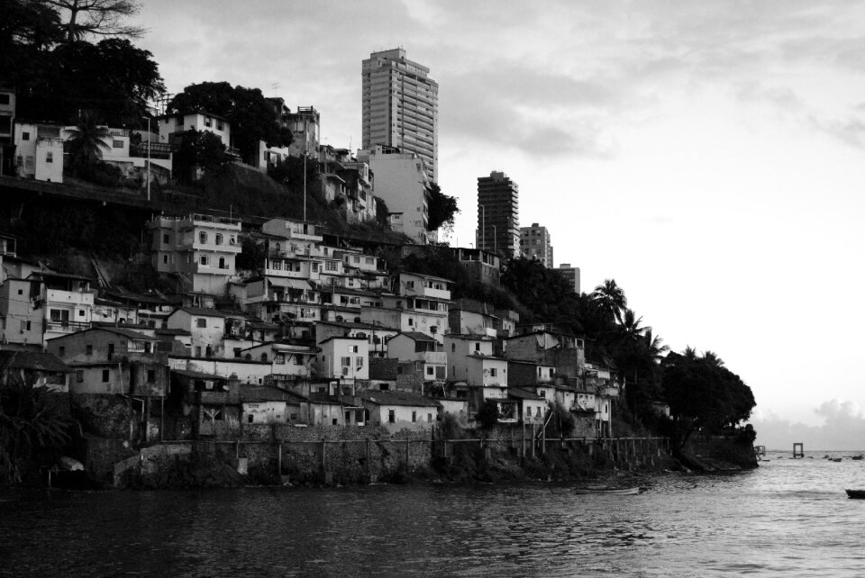 Beach black and white brazil