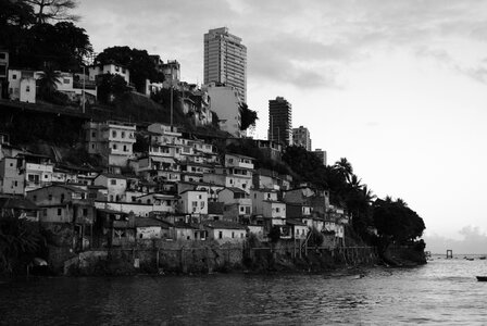 Beach black and white brazil
