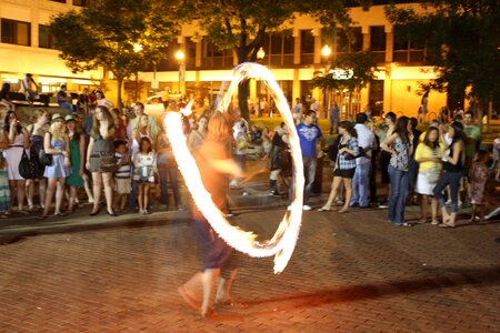 Long exposure people night photo