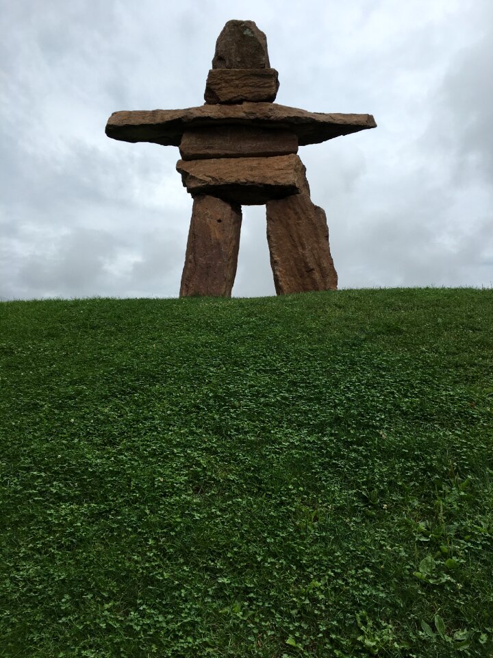 Rock cairn green