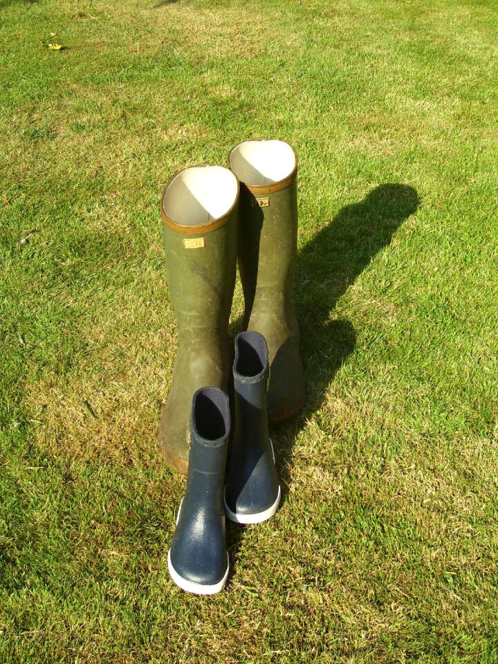 Boots big and small top view