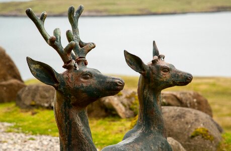 Brass work of art statue